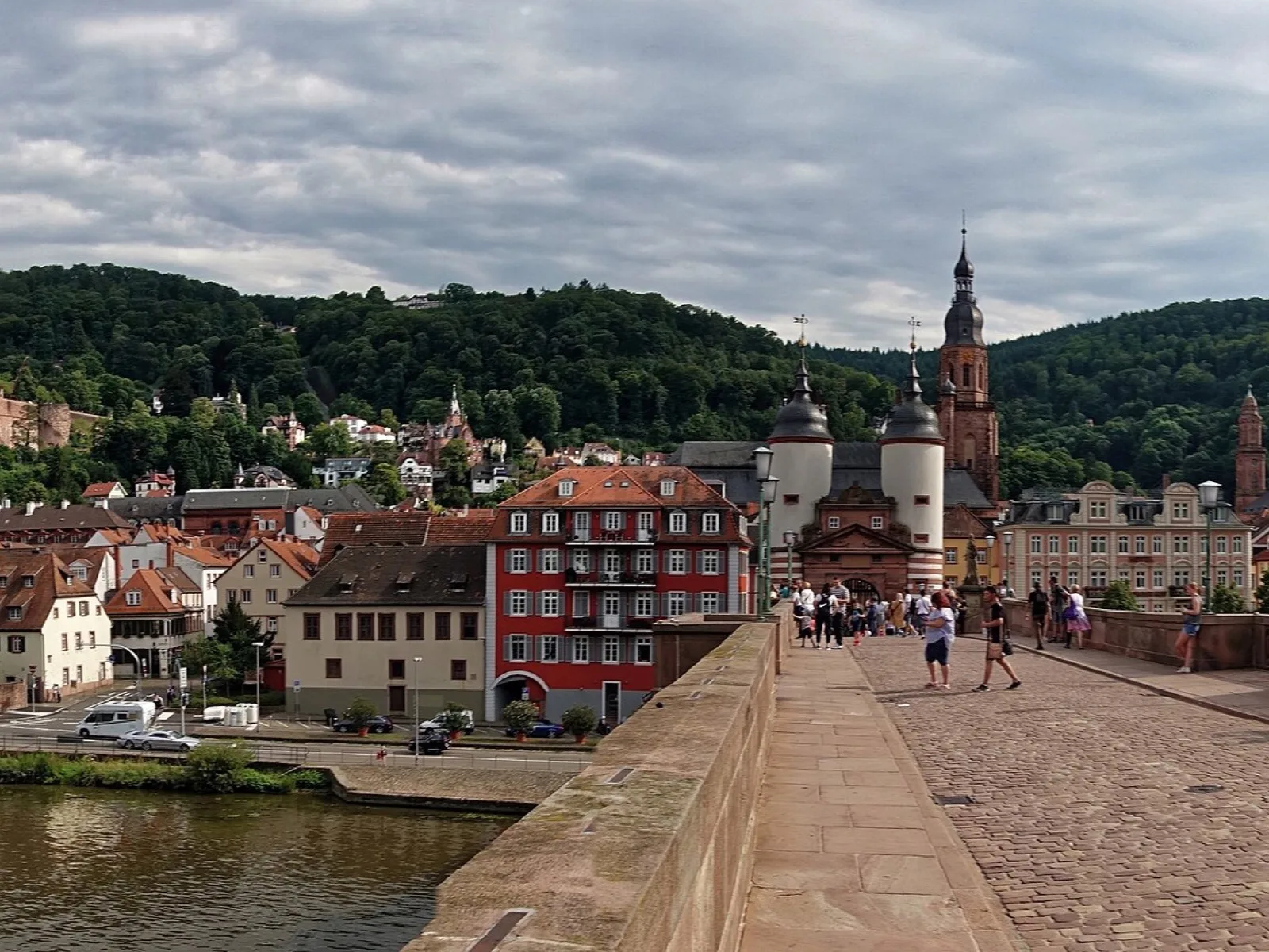 Panorama Heidelberg mit Alter Brücke und Schloss