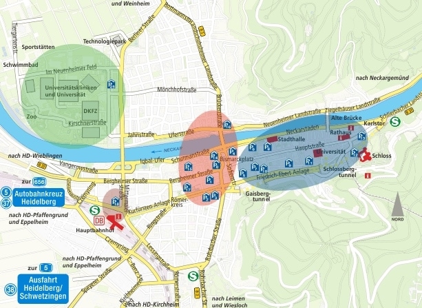 Parkhäuser und Parken in Heidelberg