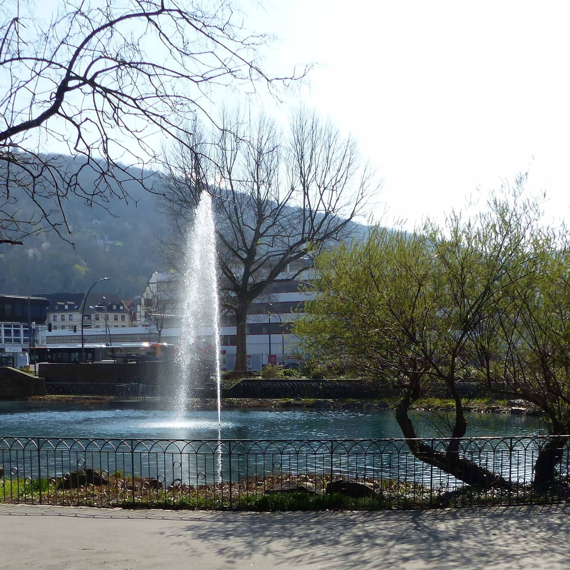 Grüner Park neben des Alten Hallenbades