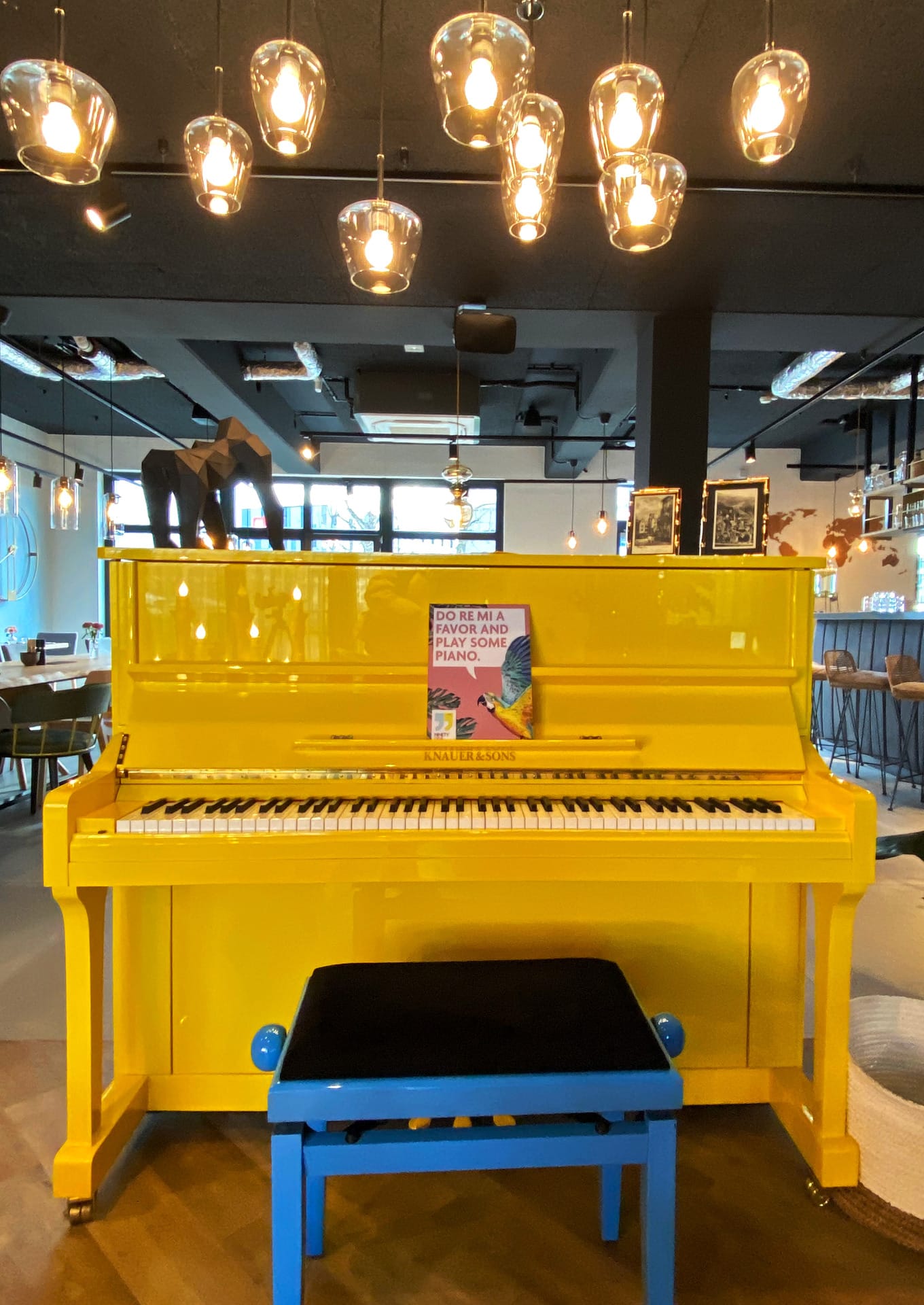 yellow piano Lobby yellow piano Lobby